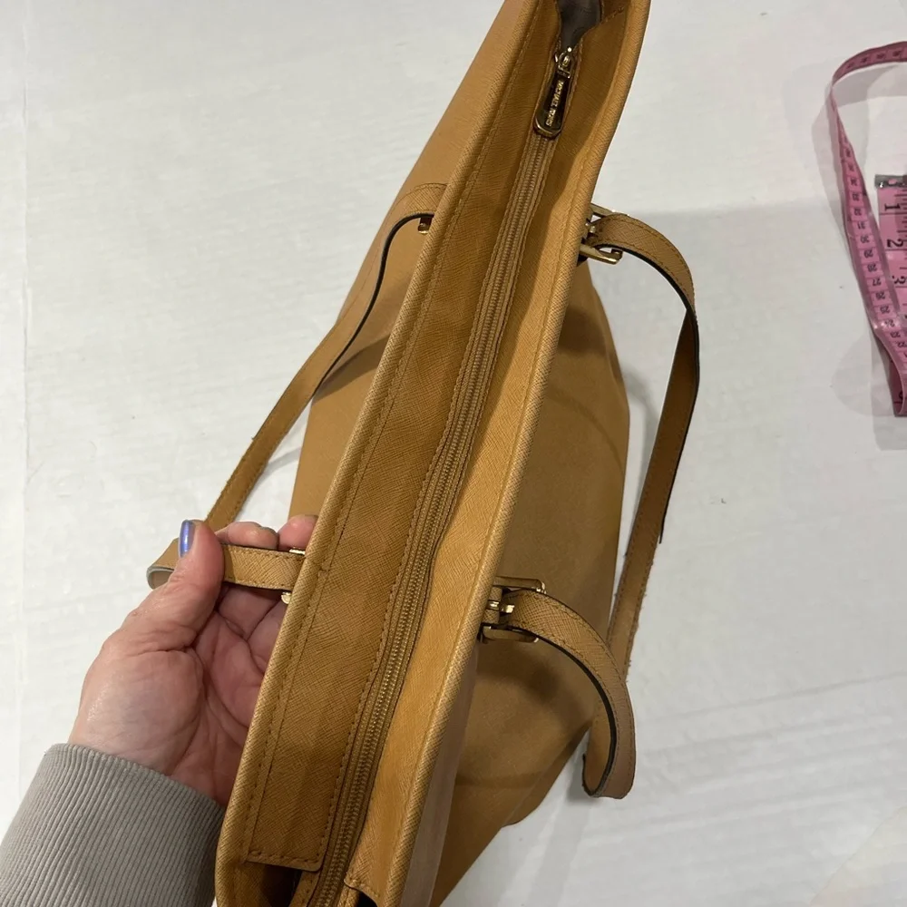 MICHAEL KORS MUSTARD LEATHER TOTE SHOULDER BAG